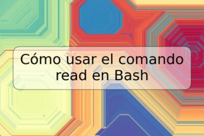 Cómo usar el comando read en Bash