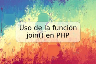 Uso de la función join() en PHP