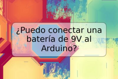 ¿Puedo conectar una batería de 9V al Arduino?