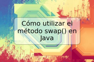 Cómo utilizar el método swap() en Java