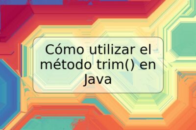 Cómo utilizar el método trim() en Java