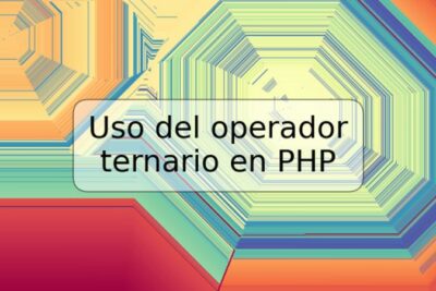 Uso del operador ternario en PHP