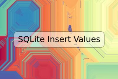 SQLite Insert Values