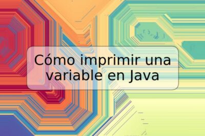 Cómo imprimir una variable en Java