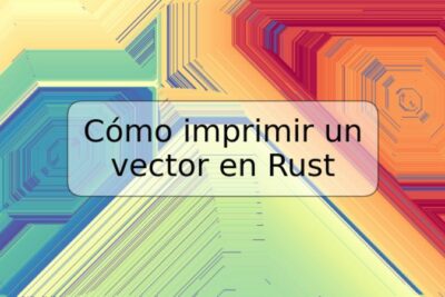 Cómo imprimir un vector en Rust