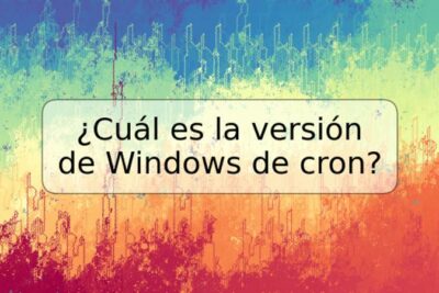 ¿Cuál es la versión de Windows de cron?