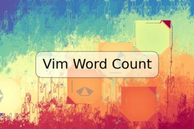 Vim Word Count