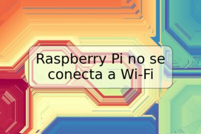Raspberry Pi no se conecta a Wi-Fi