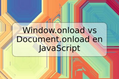 Window.onload vs Document.onload en JavaScript
