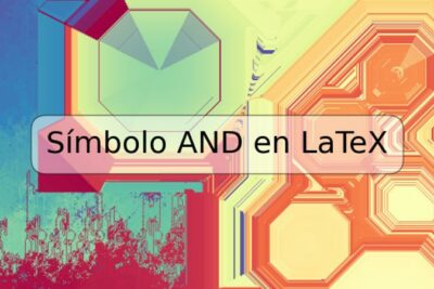 Símbolo AND en LaTeX