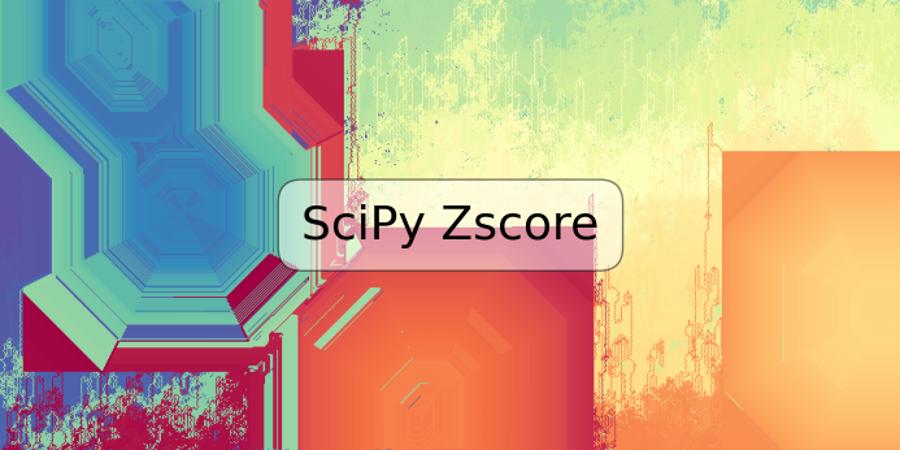 SciPy Zscore